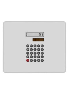 Calculator Non-Slip Gaming Mousepad White/Grey