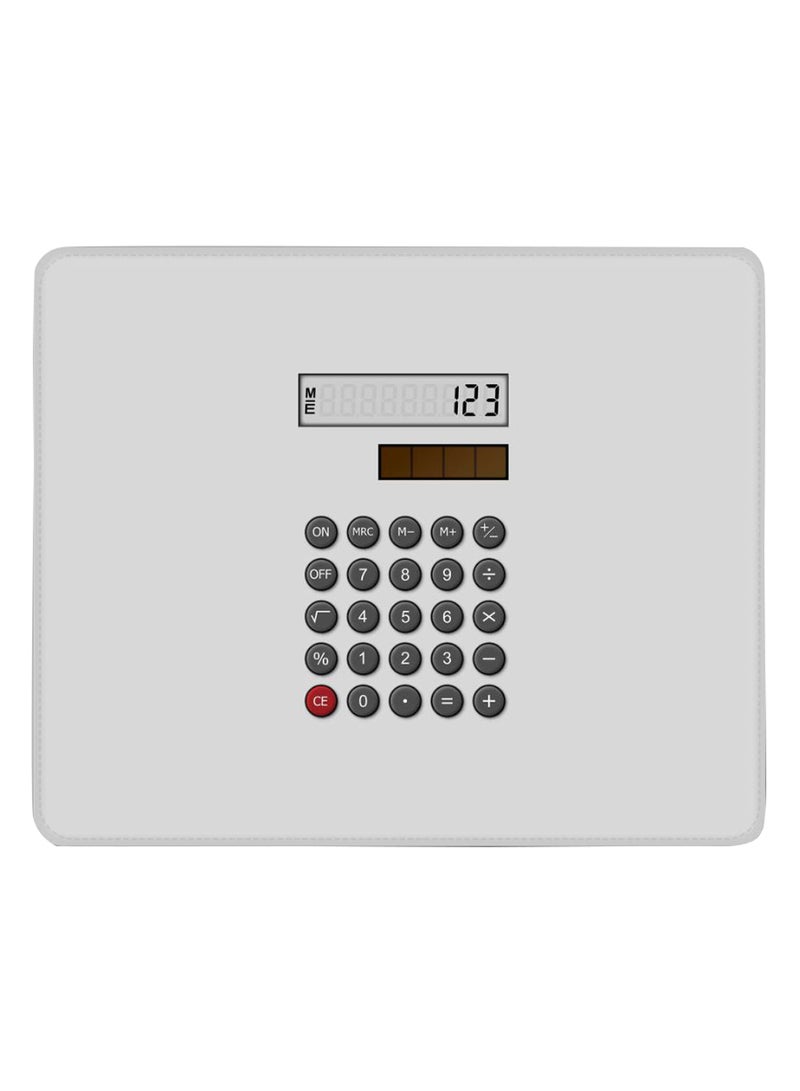 Stylizedd - Calculator Non-Slip Gaming Mousepad White/Grey - Image 1