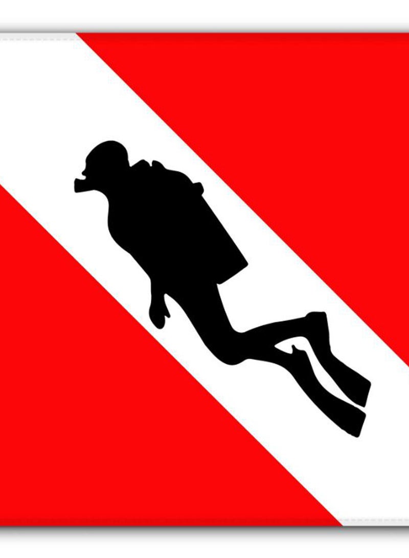 Stylizedd Diver Flag Non-Slip Gaming Mousepad Red/White/Black  - Image 2