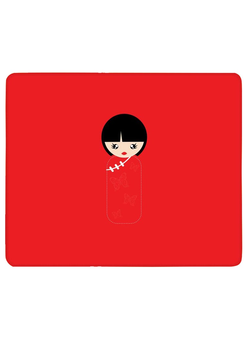Stylizedd Chinese Doll Non-Slip Gaming Mousepad Red/Black/Beige  - Image 1