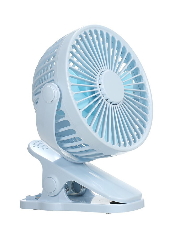 USB Charging Electric Clip-On Desktop Fan FS026 Blue - Image 2