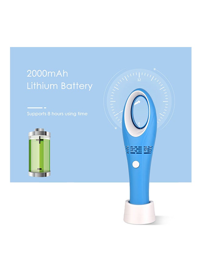 ماركة غير محددة مروحة مكتب صغيرة بدون شفرات بمنفذ USB أزرق/ أبيض 161جرام  - Image 2