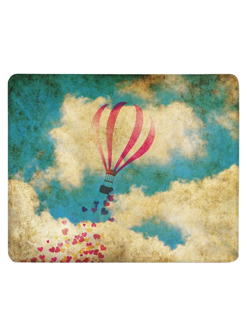 Stylizedd Spreading The Love Non-Slip Gaming Mousepad Blue/Beige/Red - Image 1