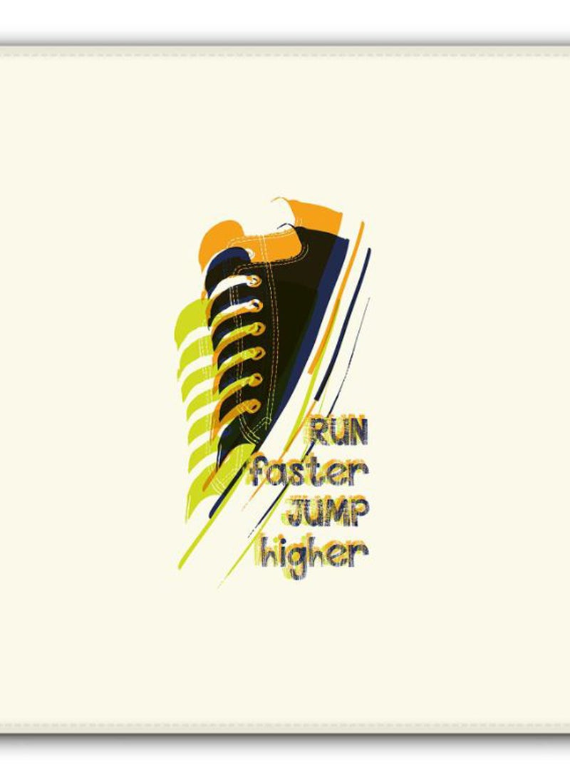 Stylizedd - Run Faster Jump Higher Non-Slip Gaming Mousepad White - Image 1