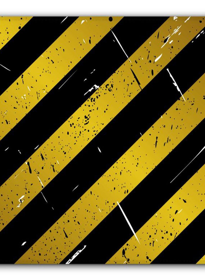 Stylizedd Under Construction Non-Slip Gaming Mousepad Black/Yellow - Image 2