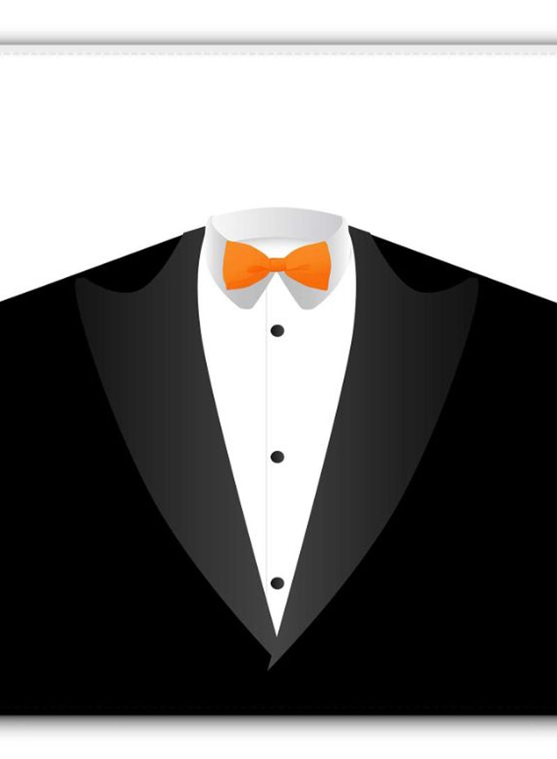 Stylizedd - The Tux Non-Slip Gaming Mousepad White/Black - Image 1