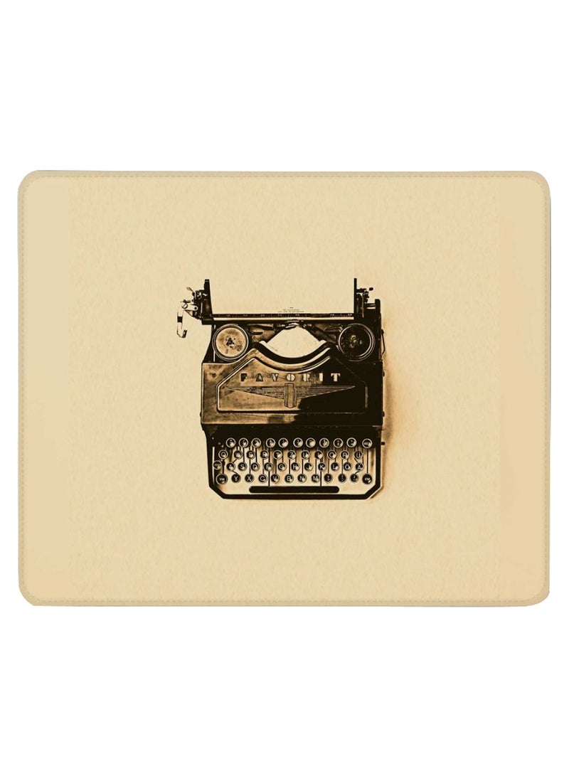 Stylizedd Typewriter Non-Slip Gaming Mousepad Beige  - Image 1