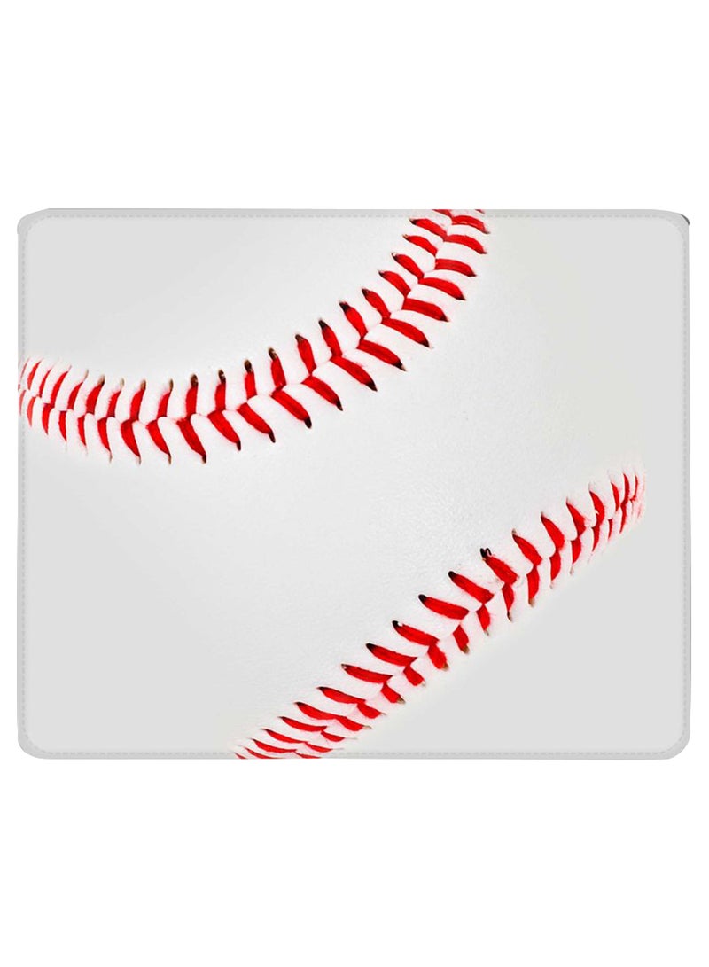 Stylizedd Baseball Non-Slip Gaming Mousepad White/Red - Image 1