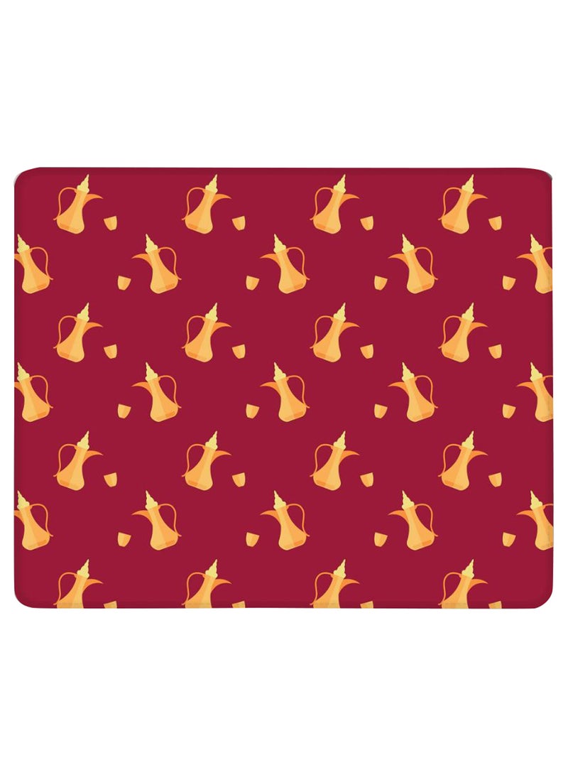 Stylizedd Pouring Dallah Non-Slip Gaming Mousepad Red/Yellow  - Image 1
