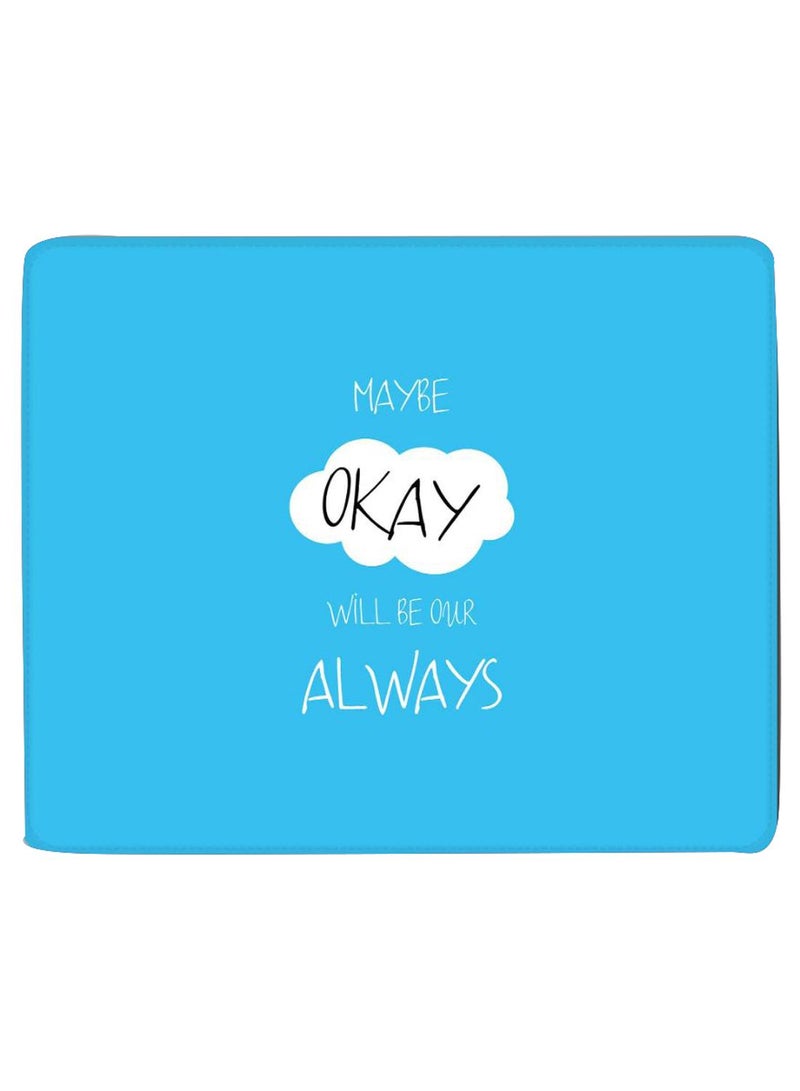 Stylizedd - Maybe Okay Non-Slip Gaming Mousepad Blue - Image 1