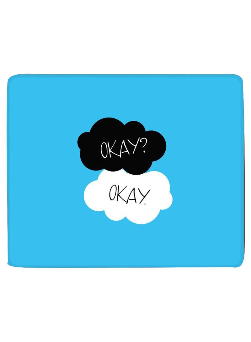 Stylizedd Okay Okay Non-Slip Gaming Mousepad Blue - Image 1