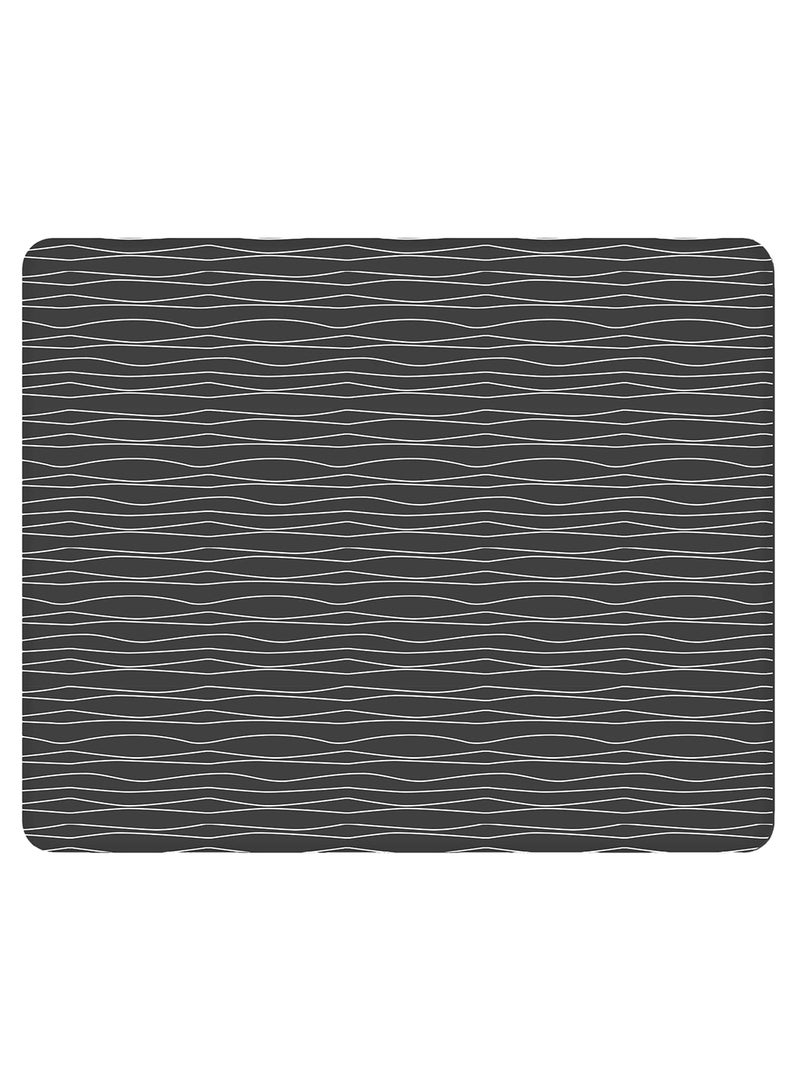 Stylizedd Squiggly Lines Non-Slip Gaming Mousepad Grey  - Image 1