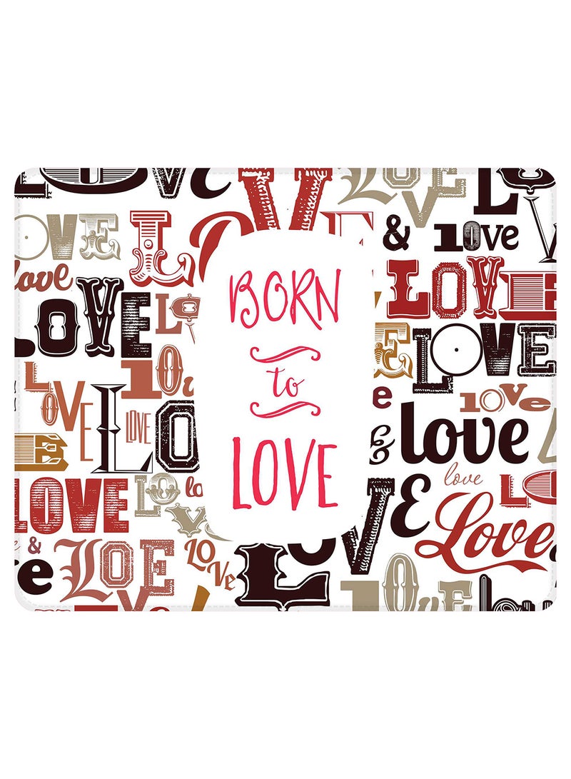 Stylizedd Born To Love Non-Slip Gaming Mousepad Multicolour - Image 1