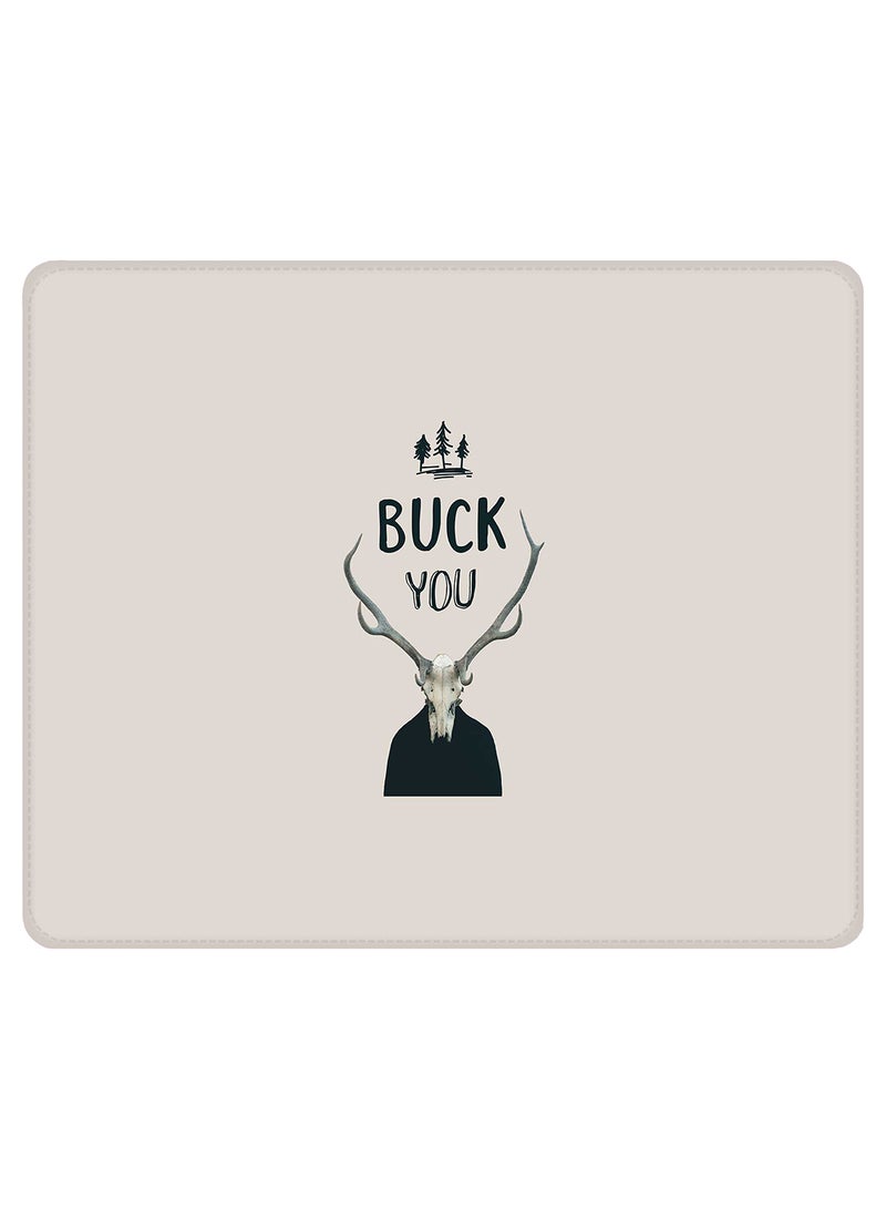 Stylizedd Buck You Non-Slip Gaming Mousepad Grey  - Image 1