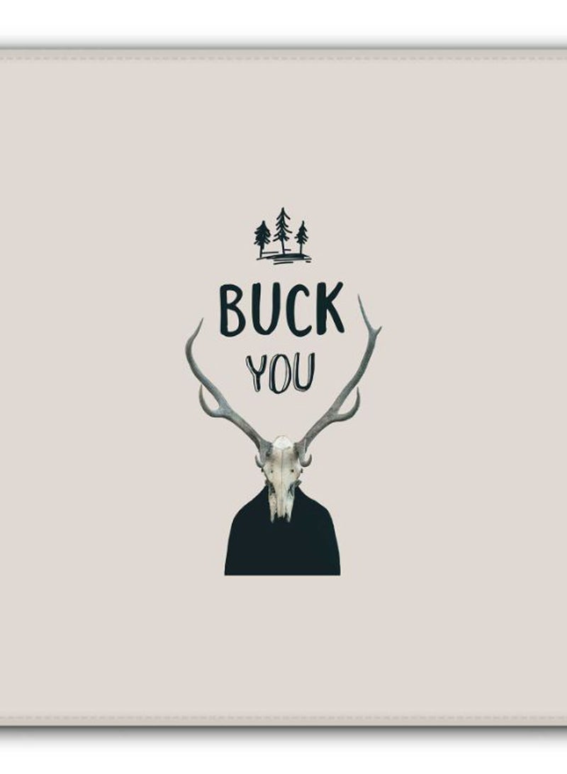 Stylizedd Buck You Non-Slip Gaming Mousepad Grey  - Image 2
