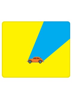 Retro Bug Yellow Non-Slip Gaming Mousepad Yellow/Blue
