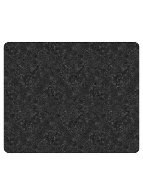 Marble Texture White Non-Slip Gaming Mousepad Black