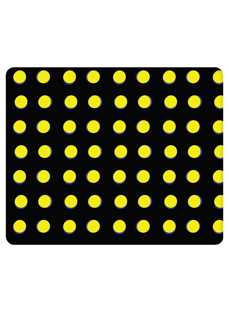 Stylizedd Yellow Dots Non-Slip Gaming Mousepad Black/Yellow  - Image 1