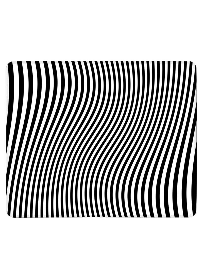 Stylizedd Zebra Lines Non-Slip Gaming Mousepad Black/White - Image 1