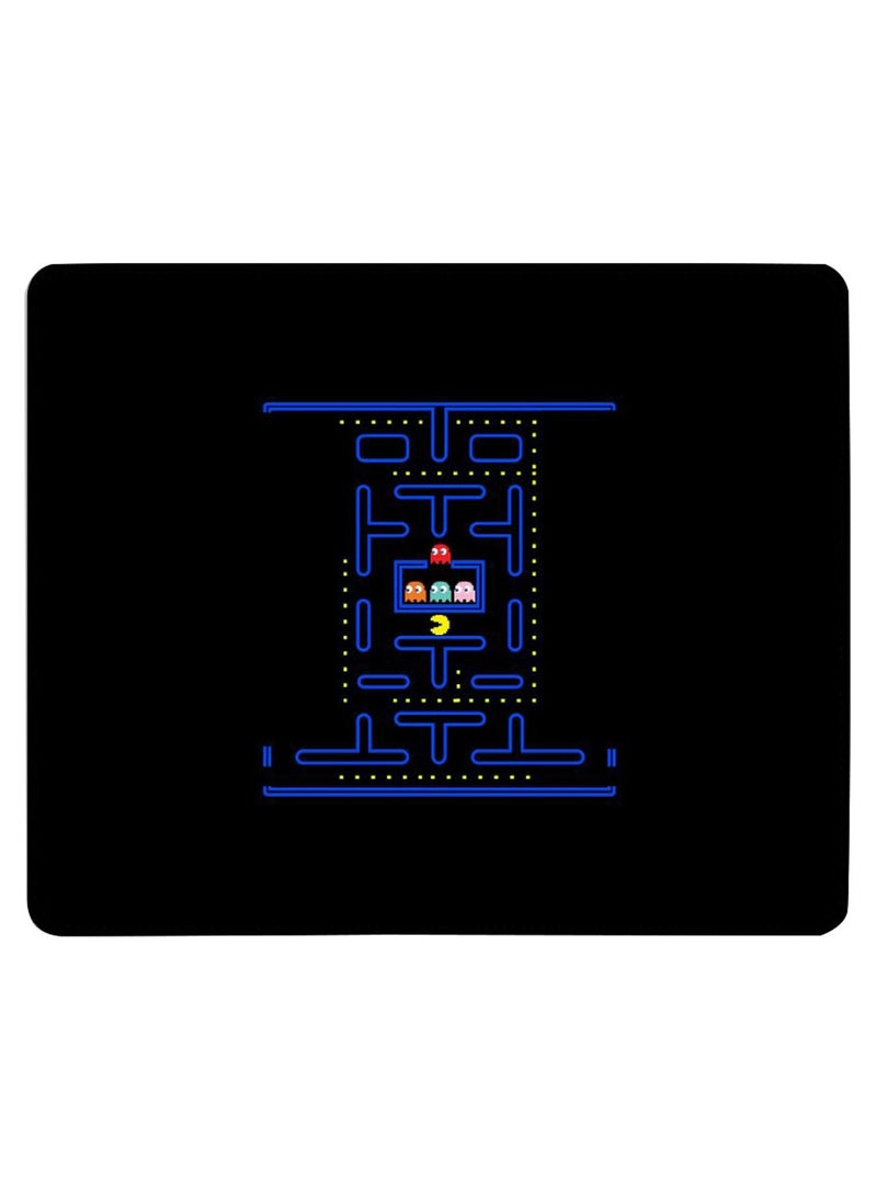 Stylizedd - Pacman Non-Slip Gaming Mousepad Black/Blue - Image 1