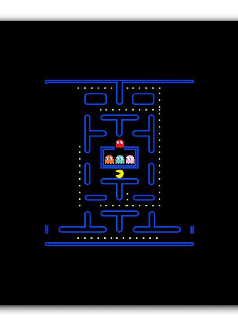 Stylizedd - Pacman Non-Slip Gaming Mousepad Black/Blue - Image 1