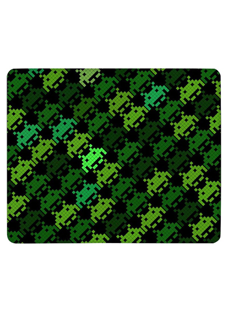 Stylizedd - Invader Matrix Non-Slip Gaming Mousepad Green/Black - Image 1