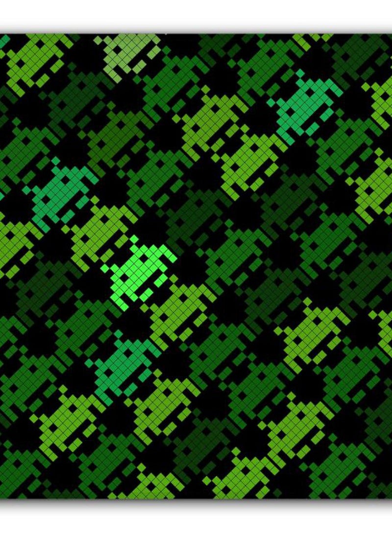 Stylizedd - Invader Matrix Non-Slip Gaming Mousepad Green/Black - Image 1