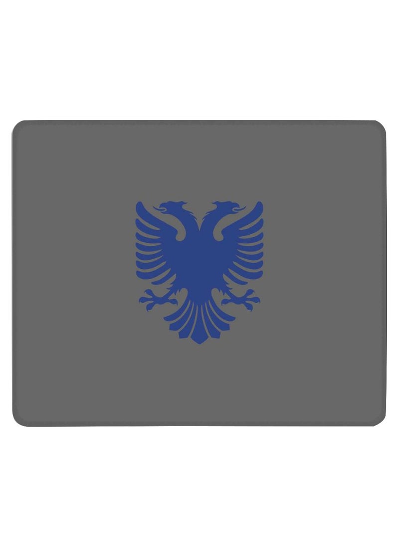 Stylizedd - Albanian Eagle Non-Slip Gaming Mousepad Dark Grey/Blue - Image 1