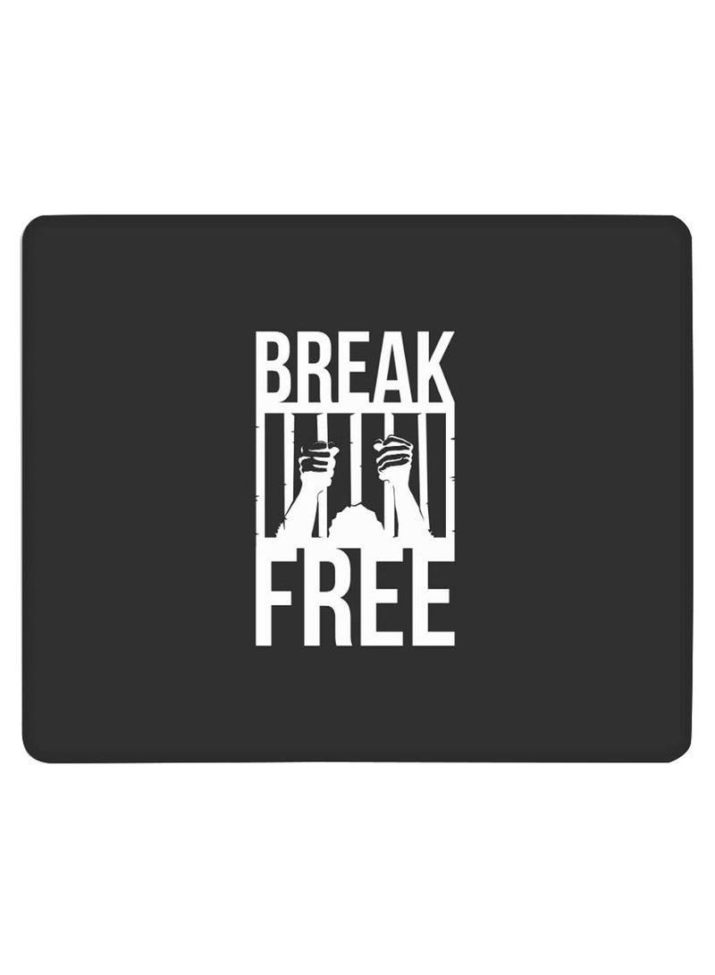 Stylizedd Break Free Non-Slip Gaming Mousepad Black/White - Image 1