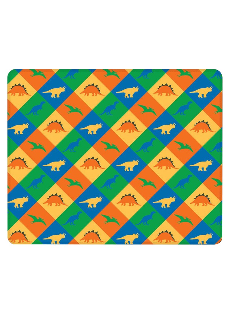 Stylizedd Dino Checker Non-Slip Gaming Mousepad Multicolour  - Image 1
