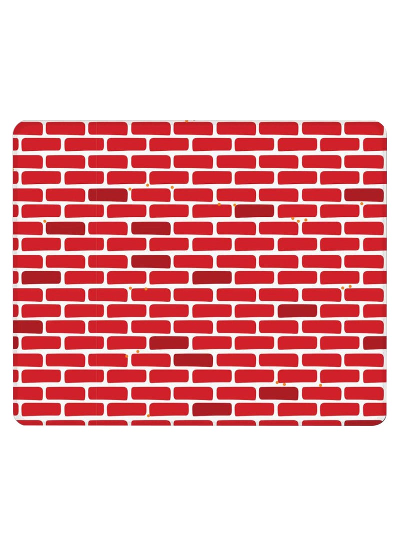 Stylizedd Bricks wall Non-Slip Gaming Mousepad Red/White - Image 1