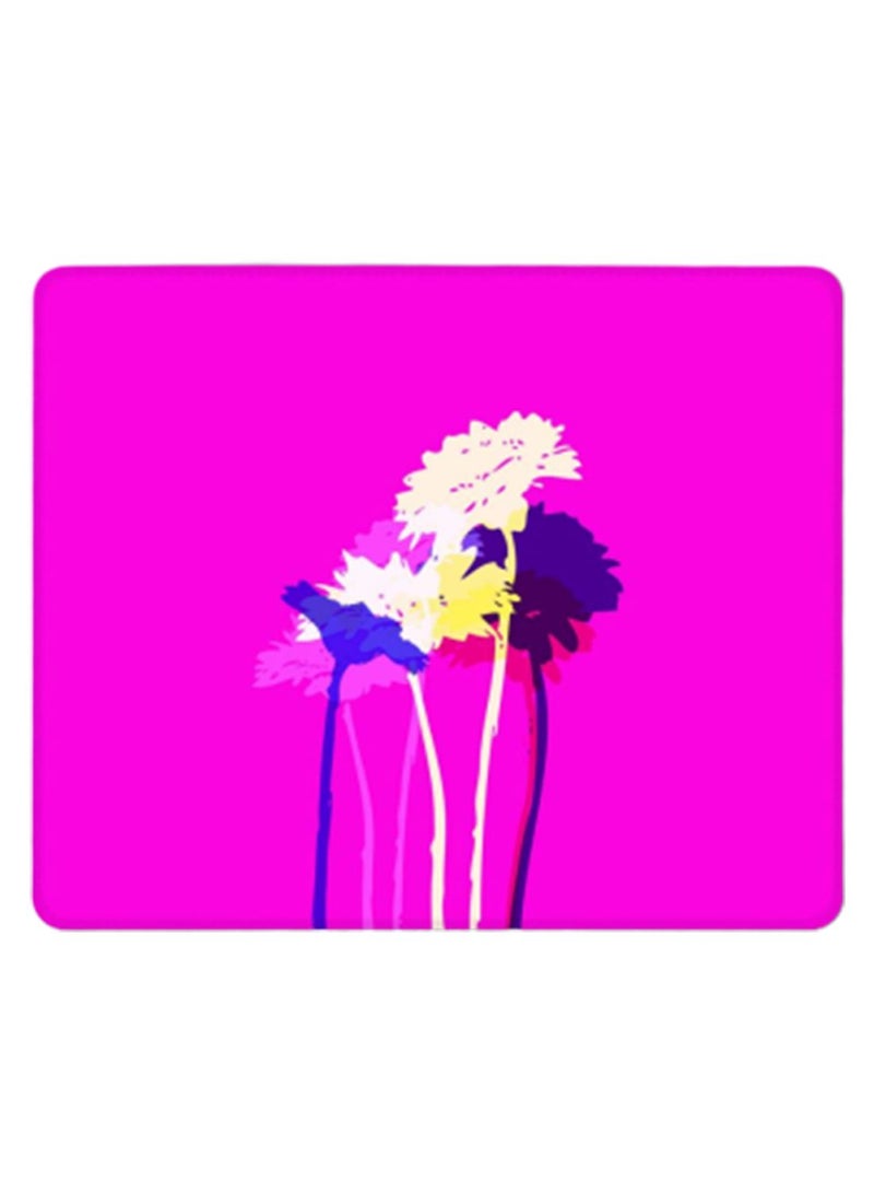 Stylizedd Blooming Flower Designer Gaming Mousepad Pink - Image 1