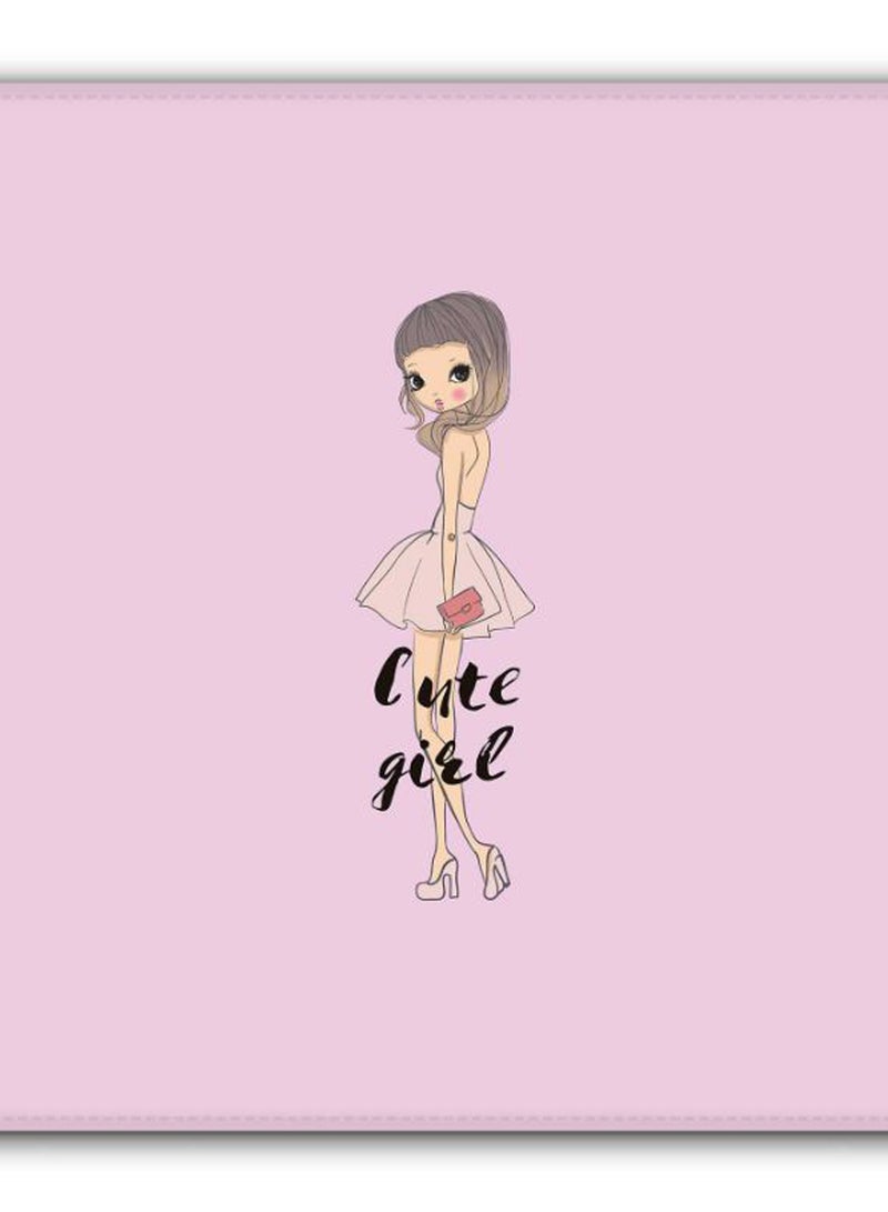 Stylizedd Coy Cute Girl Non-Slip Gaming Mousepad Pink  - Image 2