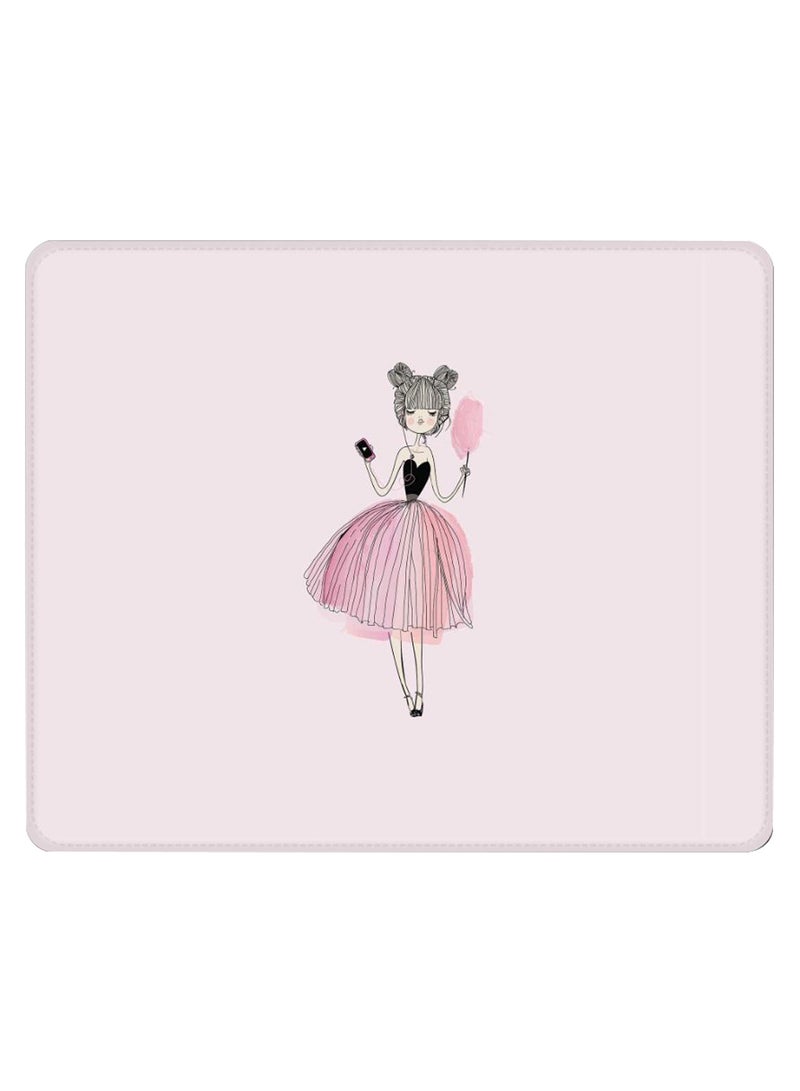 Stylizedd - Lost In Music Non-Slip Gaming Mousepad Light Pink - Image 1