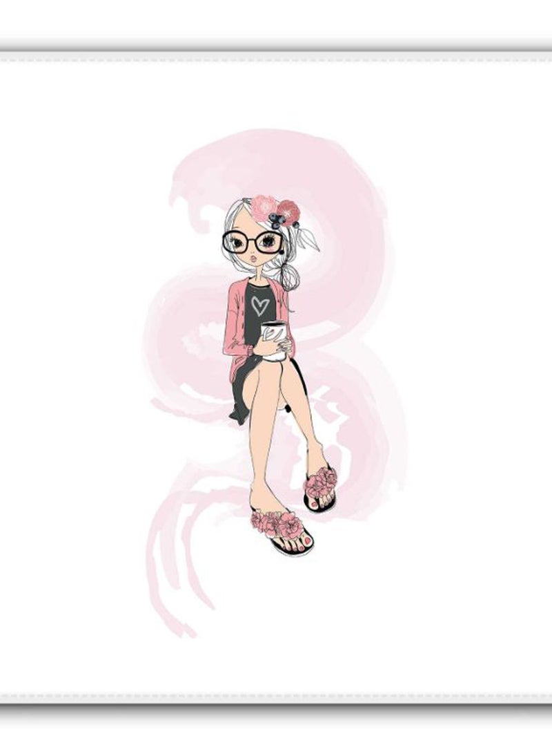 Stylizedd Nerdy Cute Non-Slip Gaming Mousepad White/Pink - Image 2