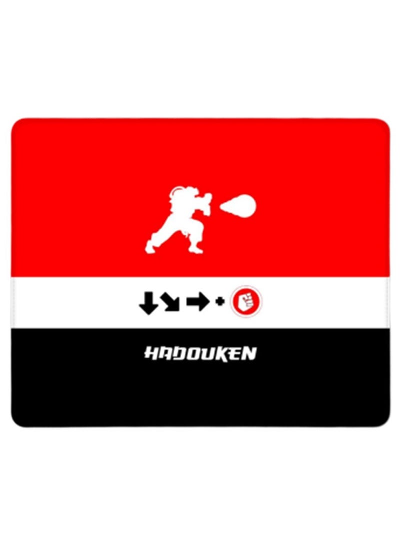Stylizedd Hadouken Designer Gaming Mousepad Red/White/Black - Image 1
