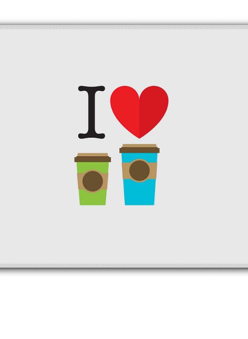 Stylizedd I Love Coffee Designer Gaming Mousepad White - Image 2