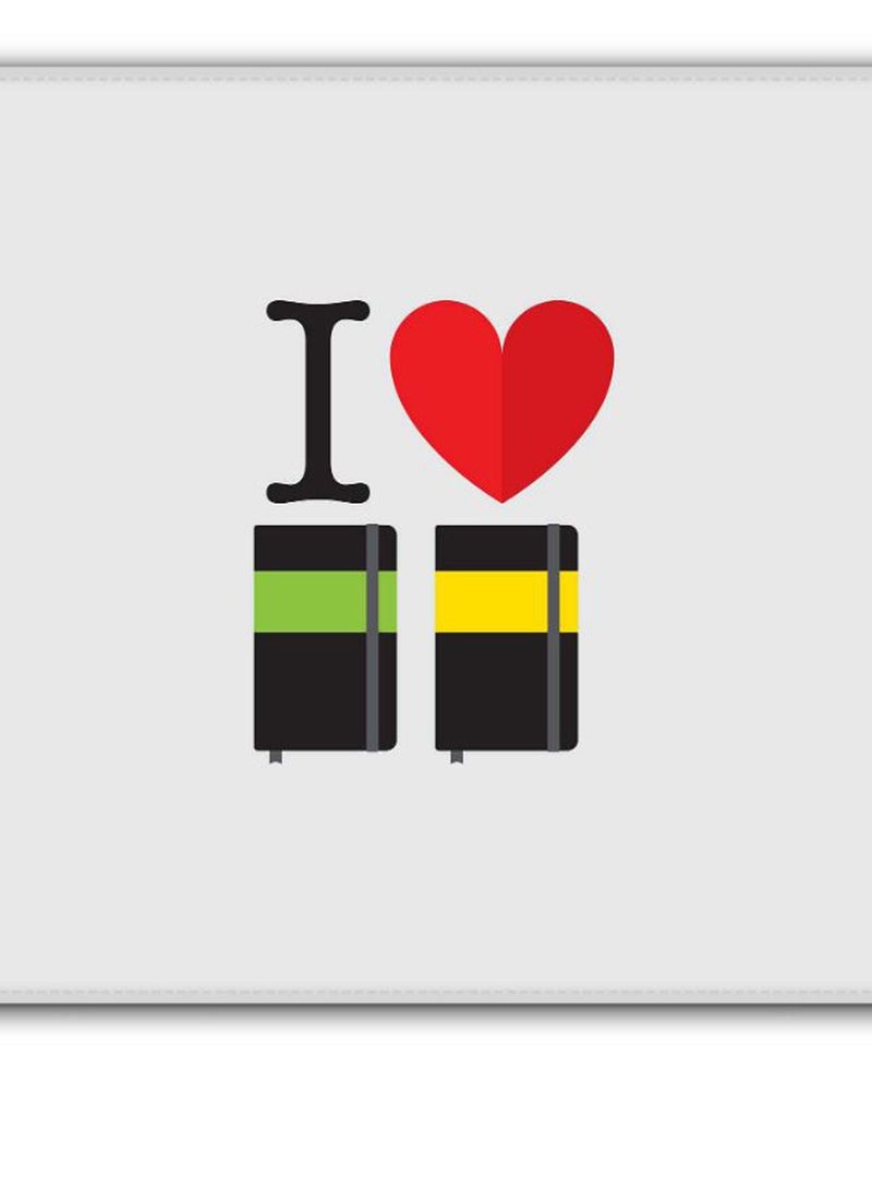 Stylizedd I Love Notebook Designer Gaming Mousepad White  - Image 2