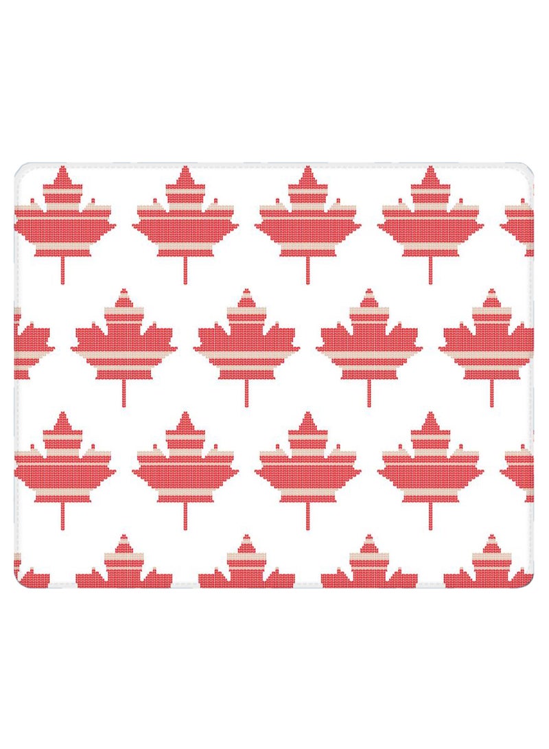 Stylizedd - Maple Mitten Non-Slip Designer Gaming Mousepad White/Red - Image 1