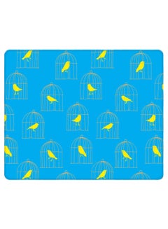Stylizedd Caged Birdy Non-Slip Designer Gaming Mousepad Blue/Yellow  - Image 1