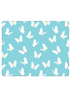 Stylizedd Fluttering Butterfly Non-Slip Designer Gaming Mousepad Blue/White  - Image 1