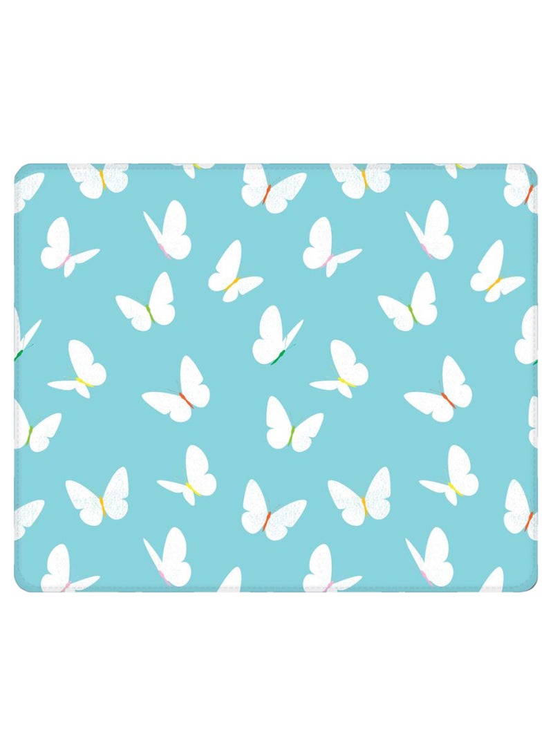 Stylizedd Fluttering Butterfly Non-Slip Designer Gaming Mousepad Blue/White  - Image 1