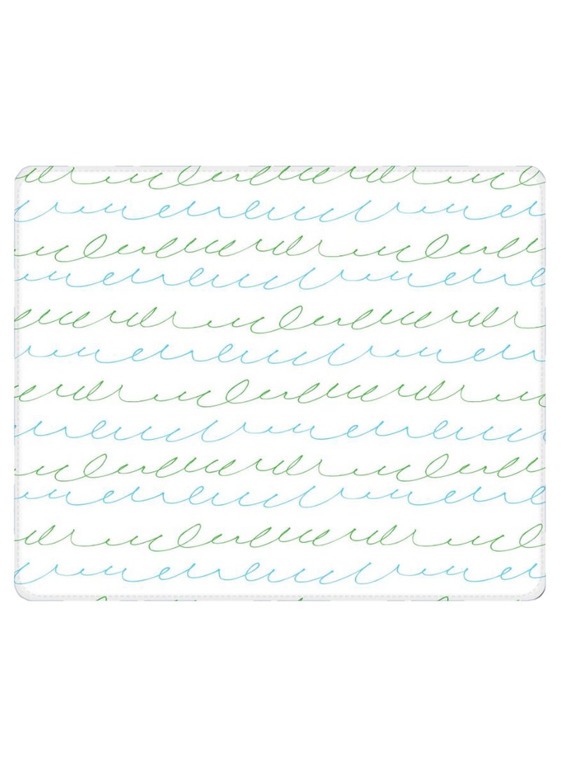Stylizedd - Cursive Story Non-Slip Designer Gaming Mousepad White/Blue - Image 1