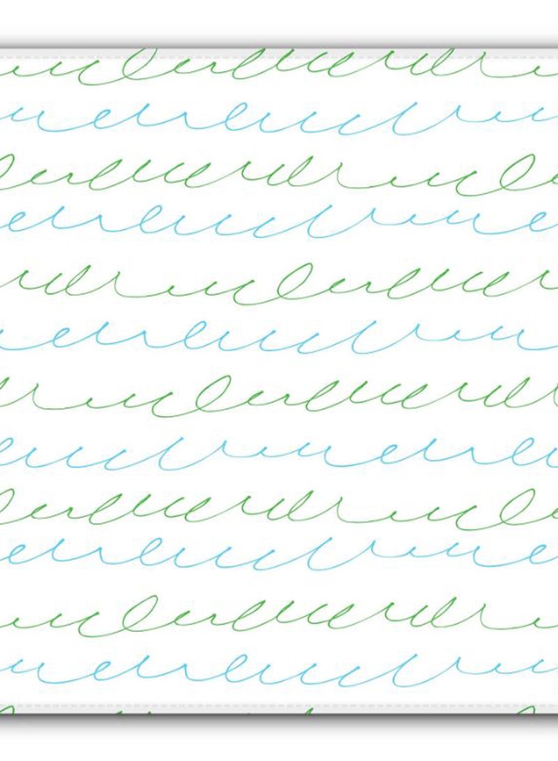 Stylizedd - Cursive Story Non-Slip Designer Gaming Mousepad White/Blue - Image 1