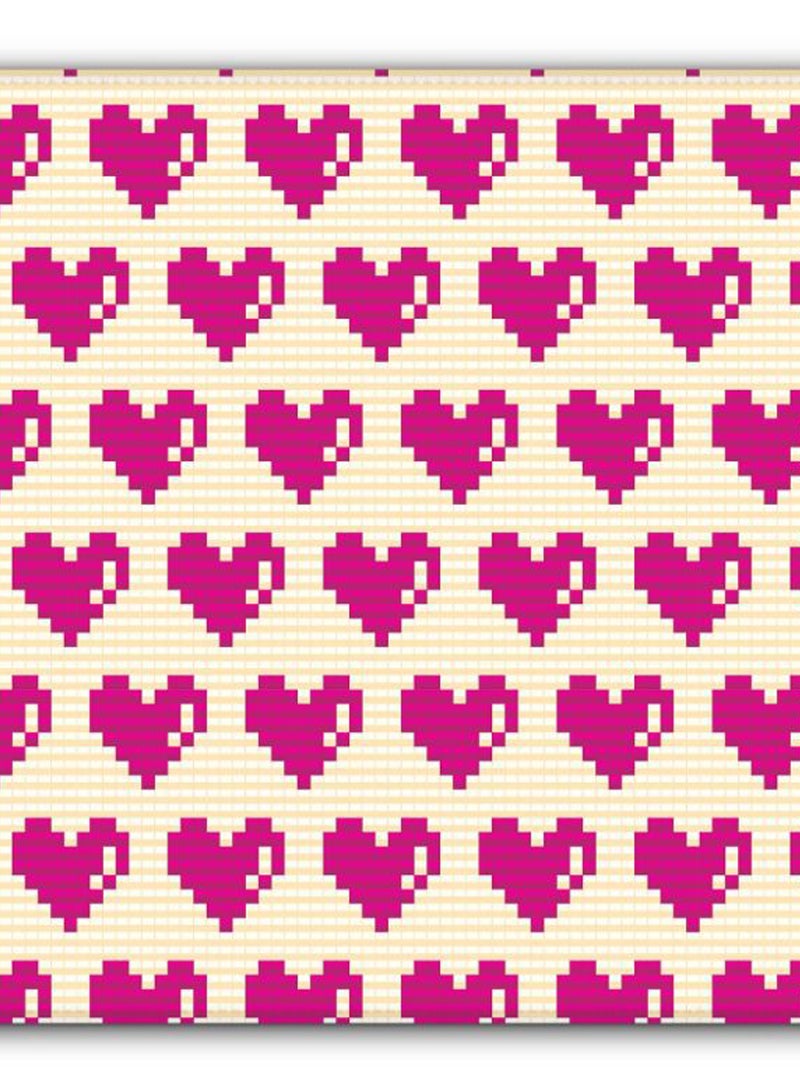 Stylizedd Pixel Hearts Non-Slip Designer Gaming Mousepad Beige/Pink - Image 2