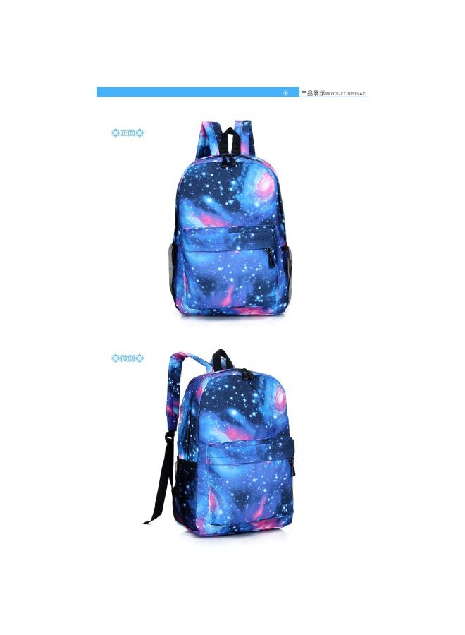 BTS Printed Backpack Blue/White  - Image 3