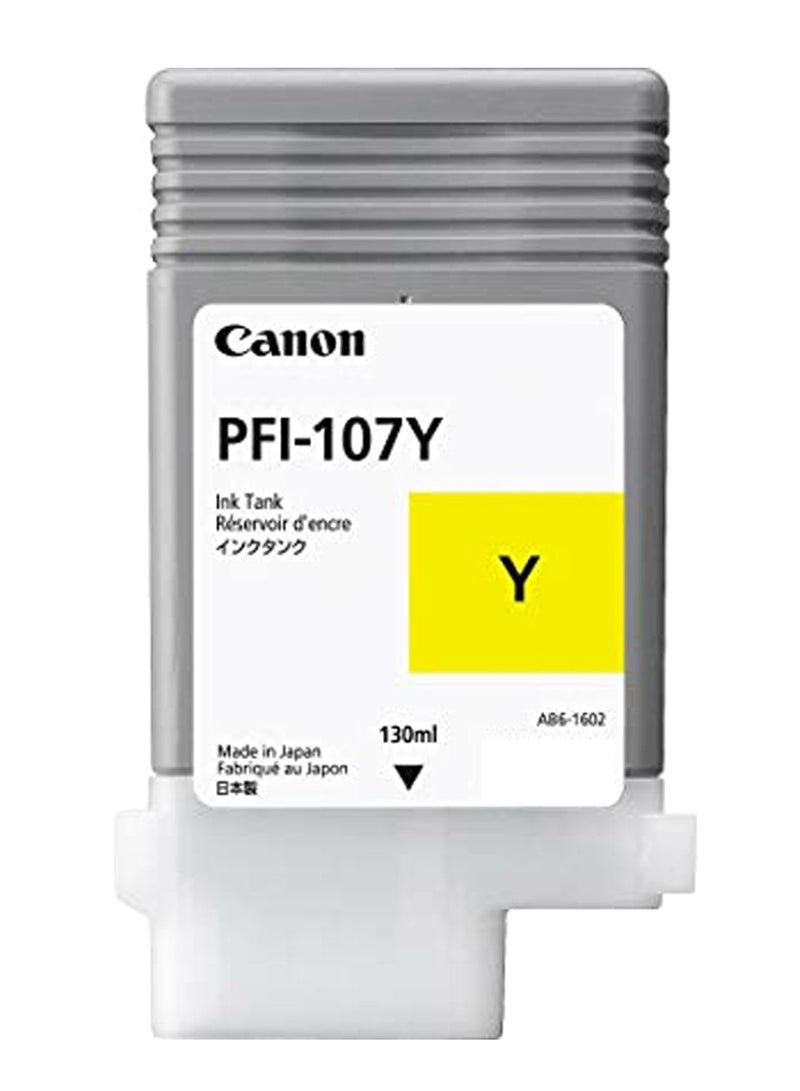 Canon Pfi-107 Ink Toner Cartridge Yellow