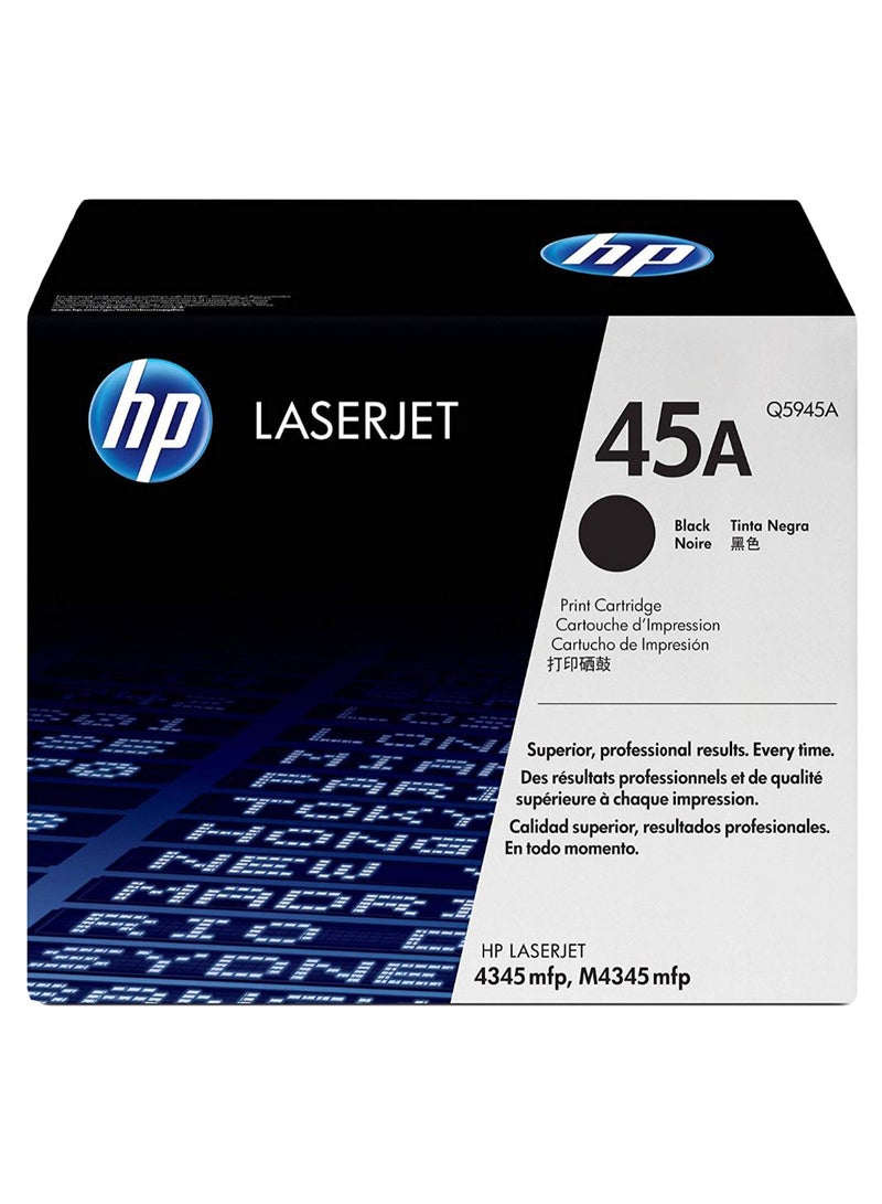 HP خرطوشة حبر لطابعة ليزر جيت موديل 45A أسود