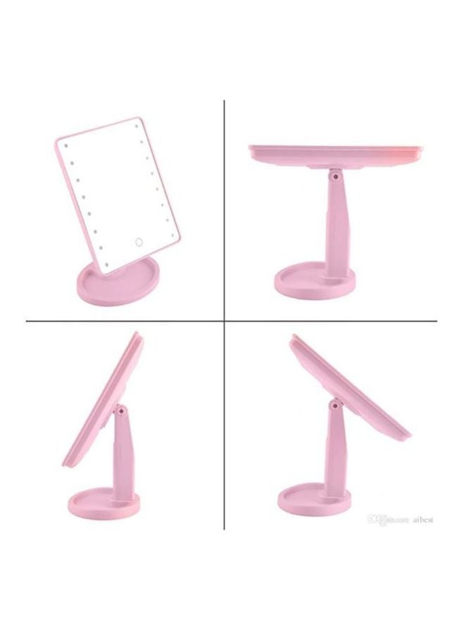 ماركة غير محددة مرآة مكياج بإضاءة LED الوردي/الشفاف  - Image 5
