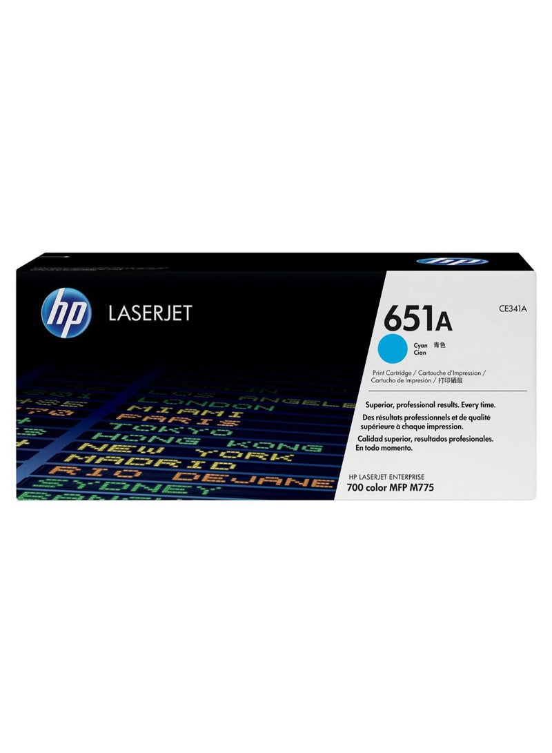 HP 651A Print Cartridge For Laserjet Cyan 